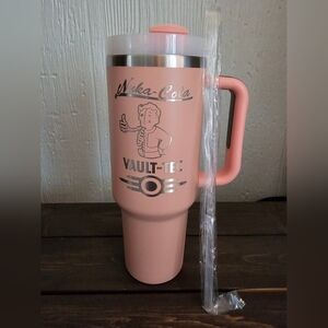 Fallout Nuka Cola/Brotherhood of Steel 40oz tumbler- pink